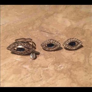 14k solid white gold set